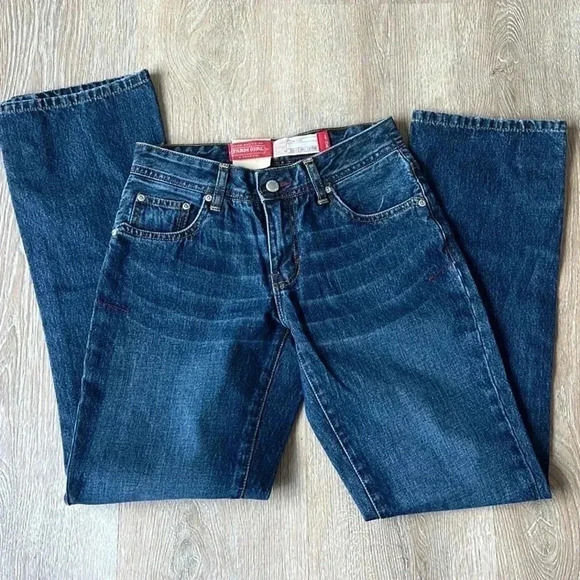 FARM GIRL & FEED Co. Carole-Lu low rise Boot Cut denim jeans women size 4R x 32 - Picture 8 of 16